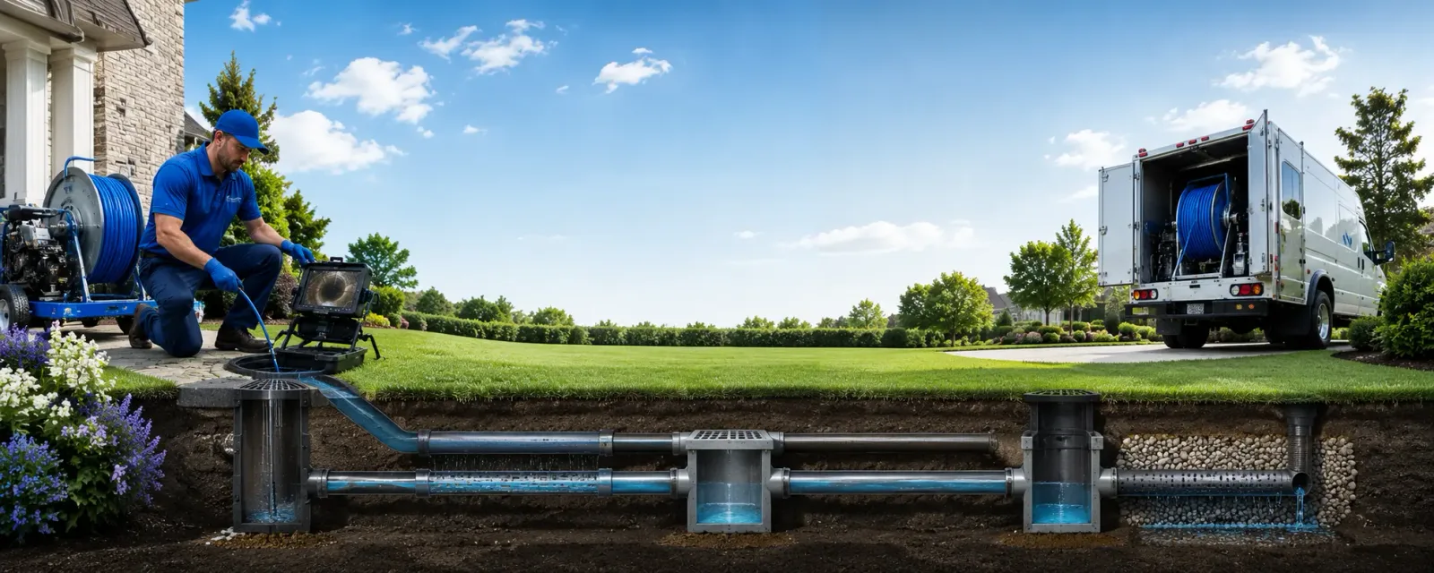 Outdoor drain cleaning information for Lebanon, WI